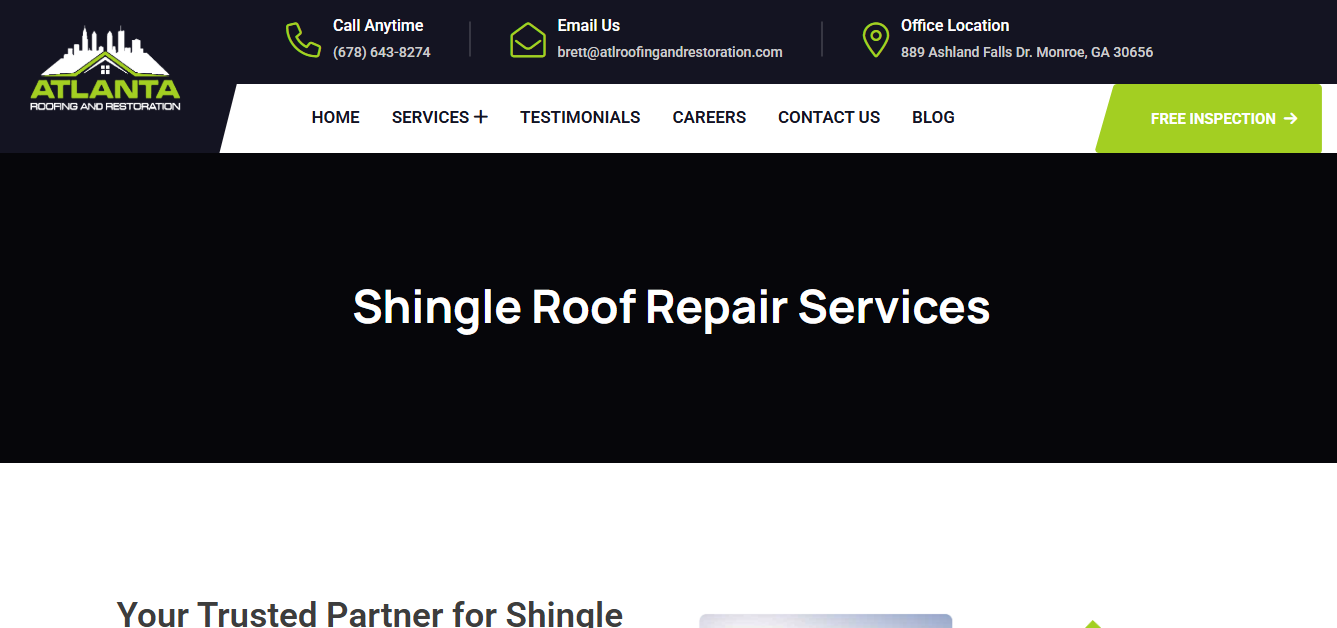 Shingle Roof Repair Services in Atlanta: Protecting Your Home from the Top Down